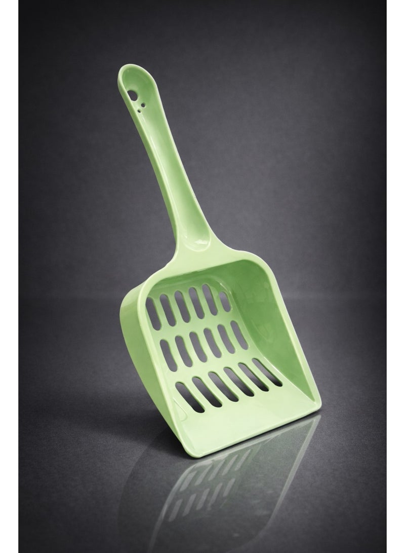 iCARE Cat Litter Scoop, Green, 20 x 9 cm – Slotted Design for Easy Sifting - Image 1
